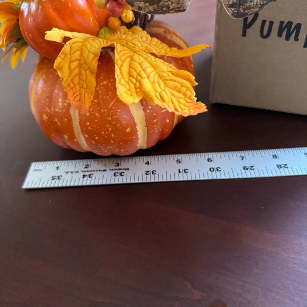 Artificial Pumpkin with Sunflower and Berry Accents